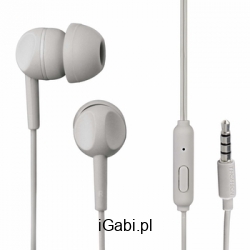 SŁUCHAWKI DOKANAŁOWE THOMSON EAR3005GY Z MIKROFONEM, SZARE